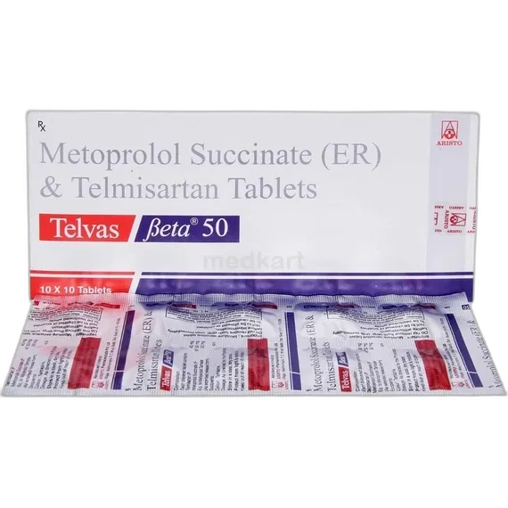 telvas beta 50mg tablet 10's